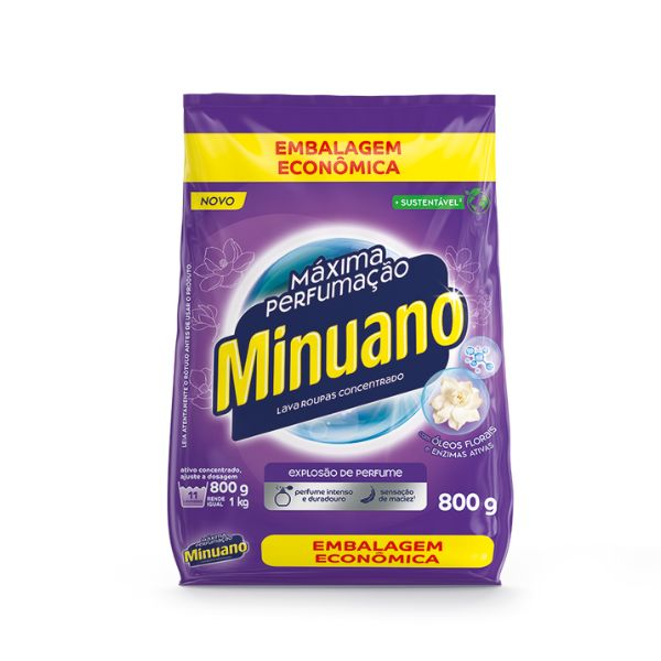 SABAO EM PO LAVA ROUPAS 800GR ROXO - MINUANO